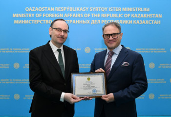 Gratitude to Head of OSCE programme office for work in Kazakhstan