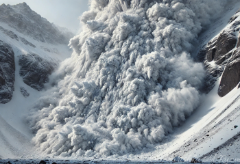 На трассе Есик – озеро Есик сошла снежная лавина: проезд открыт, пострадавших нет