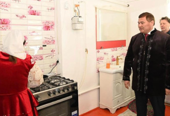 Аул имени Актан батыра подключили к природному газу