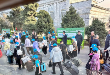 Тараз впечатлил туристов поезда Jibek Joly, следовавшего по Великому Шелковому пути