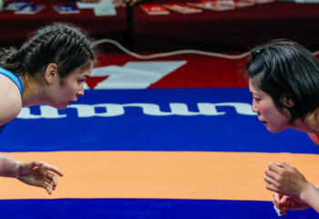 Қазақстандық қос балуан Азия чемпионатында қола үшін белдесуде есе жіберді