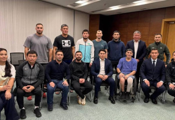 Ербол Мырзабосынов ұлттық дзюдо құрамасының бапкерлер құрамымен кездесті