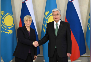 Kassym-Jomart Tokayev discusses prospects for cooperation between Kazakhstan and Slovenia with Nataša Pirc Musar