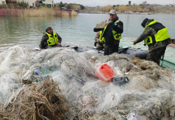 Қапшағай су қоймасына 20 шақырым заңсыз торлар қойылған