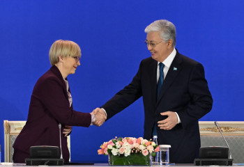 Касым-Жомарт Токаев и Наташа Пирц-Мусар приняли участие в казахско-словенском бизнес-форуме