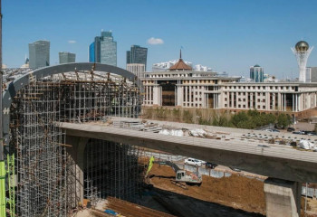 В Астане на два дня перекроют часть развязки из-за строительства LRT