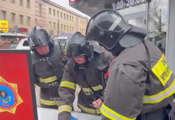 В Усть-Каменогорске пожарные отработали эвакуацию из торгового центра