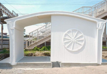 В Японии за 6 часов построили первую в мире станцию из бетона, напечатанную на 3D-принтере