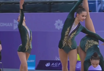 Бронзовую медаль завоевали казахстанские гимнастки на этапе Кубка мира в Баку