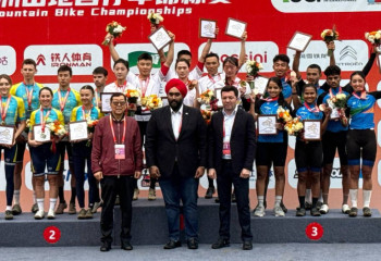 Казахстанская сборная завоевала «серебро» на чемпионате Азии по маунтинбайку в Китае