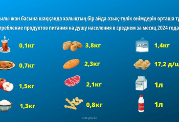 Сколько еды в месяц потребляет среднестатистический казахстанец