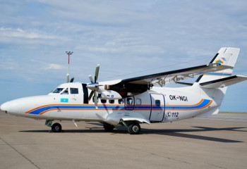 В Атырау встретили второй самолет L 410 для нужд МЧС Казахстана