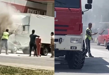 Полицейский предотвратил трагедию на автозаправке в Алматинской области