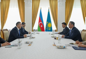 Foreign Minister of Kazakhstan holds a meeting with representative of President of Azerbaijan on special asignments