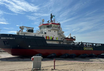 Баутино портында «Маңғыстау-1» кемесі суға түсірілді