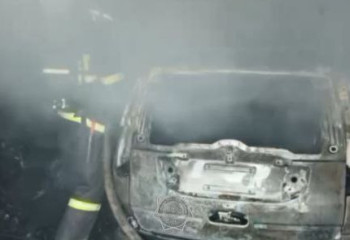 Ұлытауда тұрғын үй аумағындағы гаражда көлік өртеніп кетті