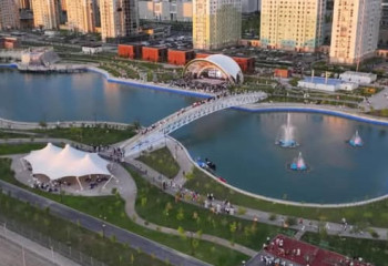 Түркістанда жасанды көлі бар демалыс аймағы ашылды