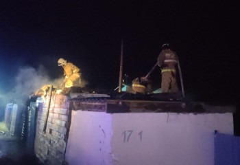 Көкшетауда үй аумағындағы монша өртенді