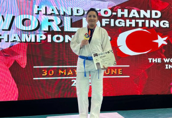 Сотрудница астанинской полиции стала чемпионкой по рукопашному бою