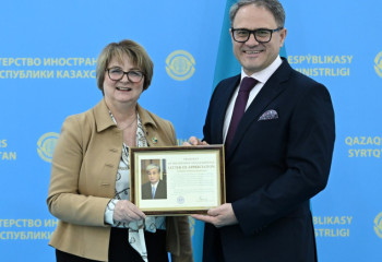 British Ambassador receives at Kazakh FM in connection with upcoming completion of diplomatic mission