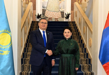 Kazakh FM pays official visit to Mongolia