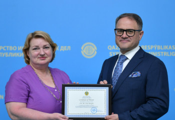 Kazakhstan’s FM bids farewell to Latvian Ambassador