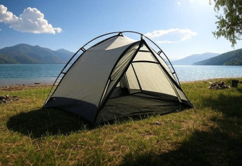 На Балхаше все чаще туристы отдыхают в палатках бесплатно