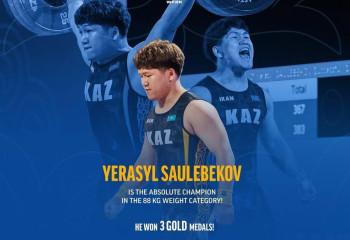 Казахстан завоевал еще три золотые медали на чемпионате по тяжелой атлетике