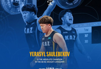 Kazakhstan wins three more golds at Asian Weightlifting Championships