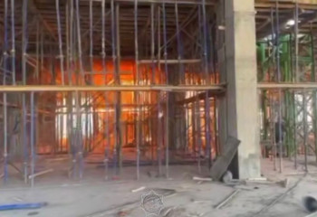 Шымкентте құрылыстан шыққан өрт сөндірілді