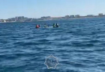 Каспий теңізінде бес демалушы құтқарылды