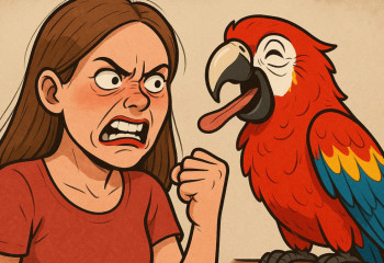 Пернатый пранкер: попугай имитирует звонок и лай собаки