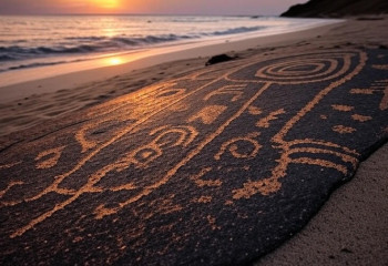 Мистические петроглифы обнаружили на пляже на Гавайях