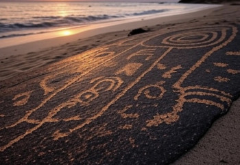 Ocean Waves Unveil 1,000-Year-Old Hawaiian Petroglyphs on Oahu's Shore