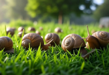 После сильного дождя в Астане появились улитки и лягушки