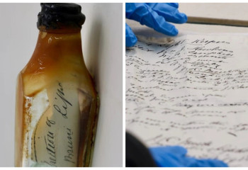 Cуретші 120 жыл бұрын бөтелкеге жасырылған хат тауып алды