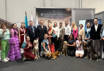 Kazakh Tazy presented for first time at  World Dog Show in Helsinki