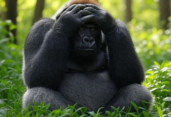 Горилла в отчаянии: детеныш разрушил идеальный порядок и рассмешил соцсети