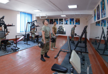 Шымкенттегі әскери бөлімде төрт чемпион Отан алдындағы борышын өтеп жүр