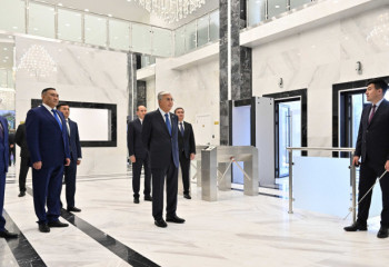President visits new building of  National Security Committee Department in Astana
