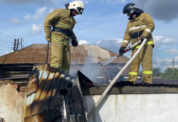 Ақмола облысында үй аумағындағы монша өртенді