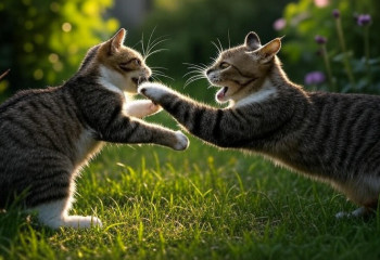 Ночные бои под окнами: драку котов спутали с землетрясением