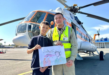 ТЖМ қызметкерлері шығысқазақстандық балалардың арманын әуеде орындады