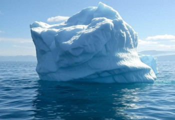 Огромный айсберг теряет куски размером с города