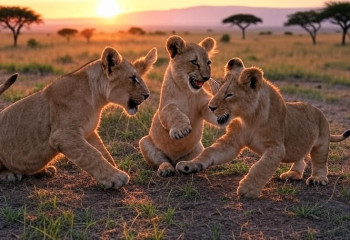 В Центральноафриканской Республике впервые за десятилетия родились львята