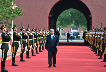 President Kassym-Jomart Tokayev attends military parade marking 80th anniversary of Victory in World War II