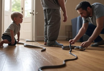 Змея в доме: сеть обсуждает будничность австралийской семьи