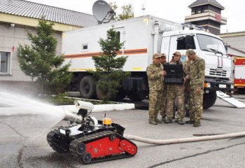 Робот-құтқарушы: Жарылыс қаупі бар аумаққа енді робот барады