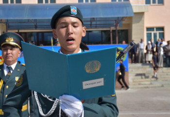 Алматыда Сағадат Нұрмағамбетов атындағы әскери институттың 358 курсанты ант берді