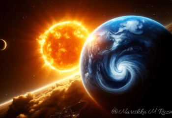 Космонавт показал границу дня и ночи на Земле в день осеннего равноденствия